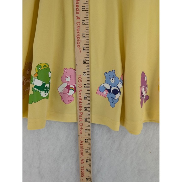Care Bears Yellow Skater Skirt Womens 3XL Characters Front and Back 38" Waist - Picture 5 of 7
